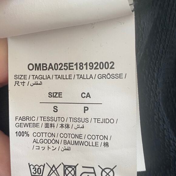 OFF-WHITE 3D Line Diag Arrows Logo Sweatshirt in Washed Black, Size Small - Picture 4 of 16